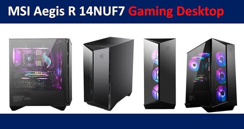 سطح المكتب للألعاب MSI Aegis R 14NUF7-681US (Intel i7-14700F 20-Core، GeForce RTX 4070 Ti Super، 128GB DDR5 4800MHz RAM، 4TB SSD، RGB Backlit KYB & Mouse، WiFi 7، Bluetooth 5.4، Win 11H w/DKZ Hub in Saudi Arabia