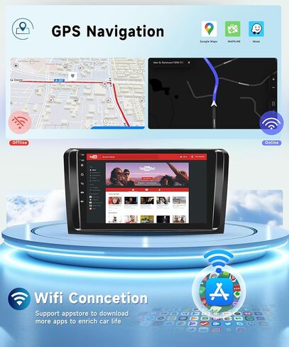 راديو ستيريو للسيارة 8 CORE 4G+64G لسيارة Mercedes Benz ML GL ML350 GL320 X164 2005-2011 مع CarPlay/Android Auto، شاشة لمس 9 بوصات 1280 * 720P IPS Android 13 GPS WiFi Bluetooth 32-Band DSP in Saudi Arabia