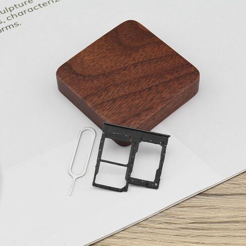 SING F LTD 2X فتحة بطاقة SIM مزدوجة حامل صينية استبدال حامل بطاقة Micro SD مع دبوس SIM متوافق مع Samsung Galaxy A20e 2019، أسود in Saudi Arabia