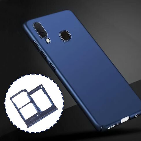 SING F LTD 2X فتحة بطاقة SIM مزدوجة حامل صينية استبدال حامل بطاقة Micro SD مع دبوس SIM متوافق مع Samsung Galaxy A20e 2019، أسود in Saudi Arabia