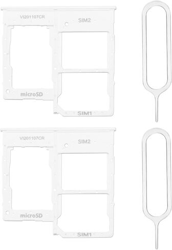 SING F LTD 2X فتحة بطاقة SIM مزدوجة حامل صينية استبدال حامل بطاقة Micro SD مع دبوس SIM متوافق مع Samsung Galaxy A20e 2019، أسود in Saudi Arabia
