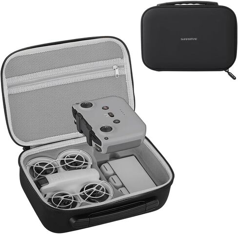 NEO Case Carrying Case for DJI NEO Portable PU Leather Storage Neo Bag for DJI Neo Fly More Combo Drone and RC-N3 Remote Controller Accessories Black in Saudi Arabia