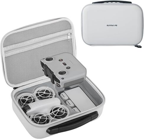 حقيبة NEO حقيبة حمل لطائرة DJI NEO المحمولة من جلد البولي يوريثان للتخزين حقيبة Neo لطائرة DJI Neo Fly More Combo Drone وملحقات وحدة التحكم عن بعد RC-N3 باللون الأسود in Kuwait