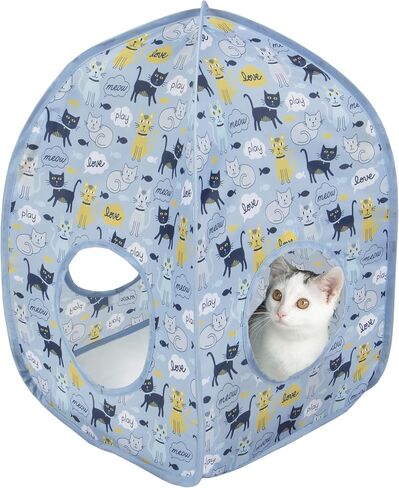 Kitty City Cat Print Play Furniture, Play House (Blue) in Kuwait