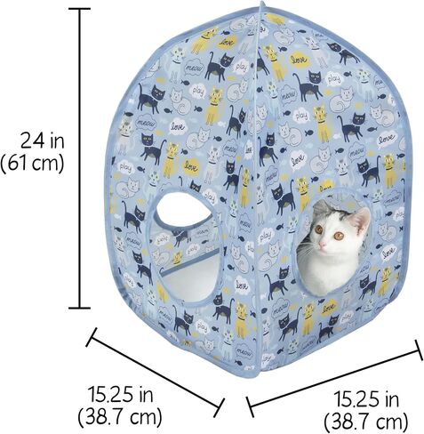 Kitty City Cat Print Play Furniture, Play House (Blue) in Kuwait