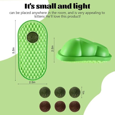 2 Pcs Catnip Toys Balls That Stick on Wall, cat Toys for Indoor Cats, Catnip Wall Balls for Cats Lick, Cat self Groomer for Indoor Cats, Apply to Any Part of The Room, Toys That Fascinate Cats in Kuwait