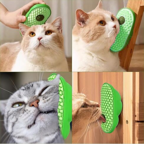 2 Pcs Catnip Toys Balls That Stick on Wall, cat Toys for Indoor Cats, Catnip Wall Balls for Cats Lick, Cat self Groomer for Indoor Cats, Apply to Any Part of The Room, Toys That Fascinate Cats in Kuwait