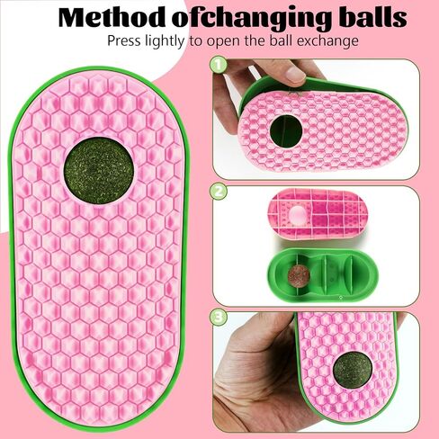 2 Pcs Catnip Toys Balls That Stick on Wall, cat Toys for Indoor Cats, Catnip Wall Balls for Cats Lick, Cat self Groomer for Indoor Cats, Apply to Any Part of The Room, Toys That Fascinate Cats in Saudi Arabia