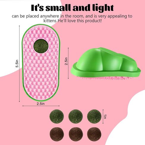 2 Pcs Catnip Toys Balls That Stick on Wall, cat Toys for Indoor Cats, Catnip Wall Balls for Cats Lick, Cat self Groomer for Indoor Cats, Apply to Any Part of The Room, Toys That Fascinate Cats in Saudi Arabia