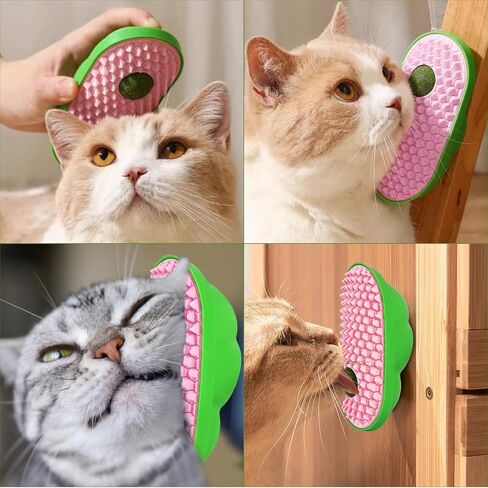 2 Pcs Catnip Toys Balls That Stick on Wall, cat Toys for Indoor Cats, Catnip Wall Balls for Cats Lick, Cat self Groomer for Indoor Cats, Apply to Any Part of The Room, Toys That Fascinate Cats in Saudi Arabia