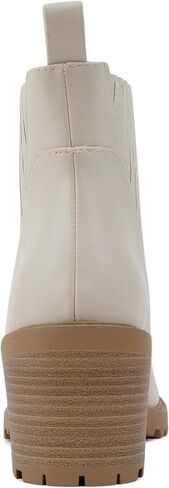 Soda “Wisely" ~ Women Round Toe Finger Gore Lug Sole Low Heel Ankle Boot in Kuwait