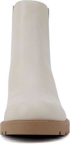 Soda “Wisely" ~ Women Round Toe Finger Gore Lug Sole Low Heel Ankle Boot in Kuwait