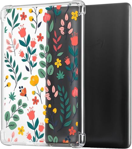 CoBak Clear Case for 6" Kindle 10th Generation 2019 - Ultra-Slim Soft TPU Transparent Cover,Lightweight & Durable Protection with Printed Pattern in Saudi Arabia