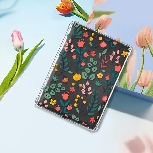 CoBak Clear Case for 6" Kindle 10th Generation 2019 - Ultra-Slim Soft TPU Transparent Cover,Lightweight & Durable Protection with Printed Pattern in Saudi Arabia