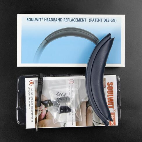 SOULWIT Replacement Headband Pad Kit for Sony WH-1000XM4 (WH1000XM4) Headphones, Easy DIY Installation (Black) in Saudi Arabia