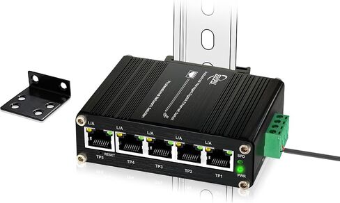محول جيجابت إيثرنت صناعي مُدار صغير بخمسة منافذ 5 × 10/100/1000BASE-T RJ45 يدعم إدارة الويب، جودة الخدمة، سكة Vlan Din / محول شبكة ذكي سهل التركيب على الحائط in Saudi Arabia