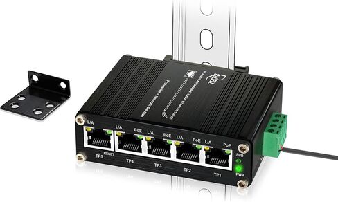محول جيجابت إيثرنت صناعي مُدار صغير بخمسة منافذ 5 × 10/100/1000BASE-T RJ45 يدعم إدارة الويب، جودة الخدمة، سكة Vlan Din / محول شبكة ذكي سهل التركيب على الحائط in Saudi Arabia