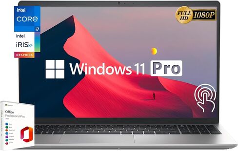 Dell Inspiron 15 15.6" FHD Touchscreen Laptop, Microsoft Office Lifetime License & Win 11 Pro, Intel 13th Gen Core i7-1355U Up to 5.0 GHz, 64 GB RAM, 1 TB SSD, Wi-Fi 6, FHD Webcam, HDMI, Backlit KB in Saudi Arabia