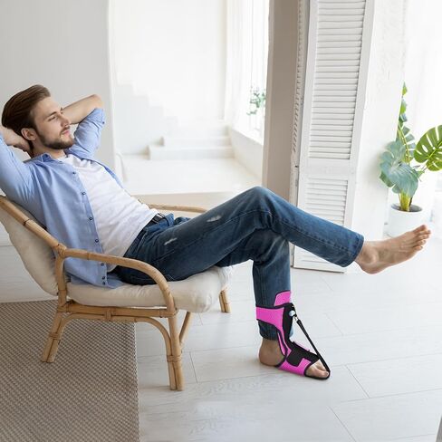 Plantar Fasciitis Night Splint: Plantar Fasciitis Brace with Massage Ball for Pain Relief Caused by Plantar Fasciitis Achilles Tendonitis Foot Drop Flat Arch Heel Spur | One Size for Women Men in Kuwait