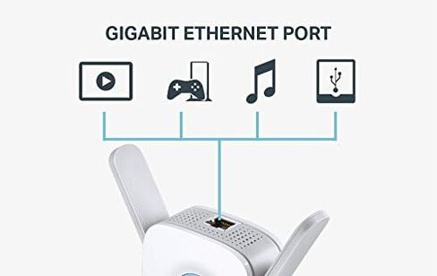 TP-Link AC1200 Wi-Fi Range Extender | Gigabit Ethernet Port |Compact | Intelligent Signal LED Ring (RE350),White in Saudi Arabia