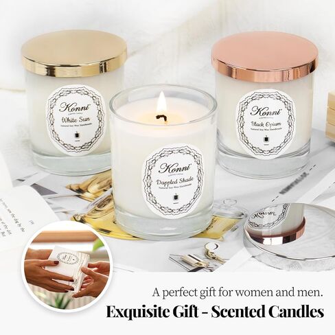 KONNI Scented Candles, Soy Candles, Aromatherapy Candle, Tuberose Scented Candle for Men Women, Soy Wax Candle, Candle for Home Scented, 7.05oz, Ideal for Creating Relaxing Ambience & Holiday Gifting in Saudi Arabia
