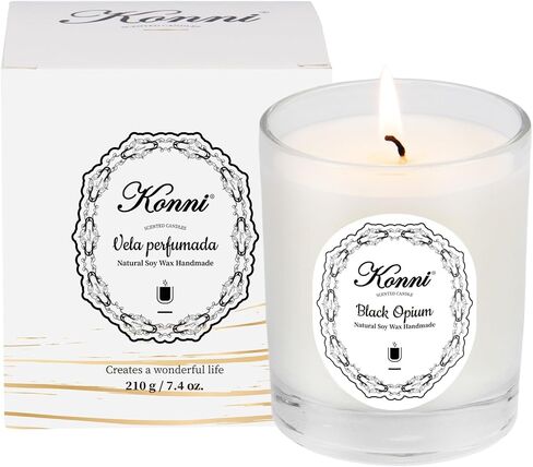 KONNI Scented Candles, Soy Candles, Aromatherapy Candle, Tuberose Scented Candle for Men Women, Soy Wax Candle, Candle for Home Scented, 7.05oz, Ideal for Creating Relaxing Ambience & Holiday Gifting in Saudi Arabia