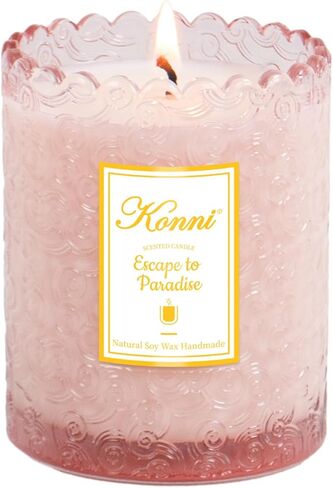 KONNI Scented Candles, Soy Candles, Aromatherapy Candle, Tuberose Scented Candle for Men Women, Soy Wax Candle, Candle for Home Scented, 7.05oz, Ideal for Creating Relaxing Ambience & Holiday Gifting in Saudi Arabia