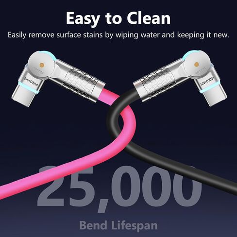 USB C Cable 10ft, 240W 2-Pack USB C to USB C Cable USB 2.0, Type C Charging Cable for iPhone 15, Samsung Galaxy S23, MacBook Pro 2020, iPad Pro, iPad Air 4, Pixel and More. Black+Pink in Saudi Arabia