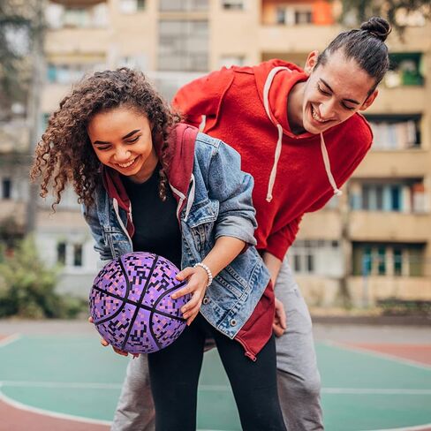 كرة سلة مطاطية مقاس 3 22 بوصة كرة سلة داخلية وخارجية للأطفال الشباب الأولاد والبنات أفكار هدايا (بدون مضخة) in Kuwait