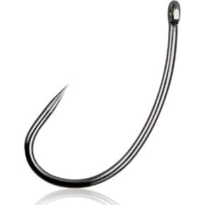 Barbless Fishing Hooks,120pcs Carp Fishing Hooks Curve Shank Crank and Wide Gape Carp Hooks Trout Hooks Fly Tying Hooks Small Size Circle Hooks for Hair Rig Fishing Tackle
