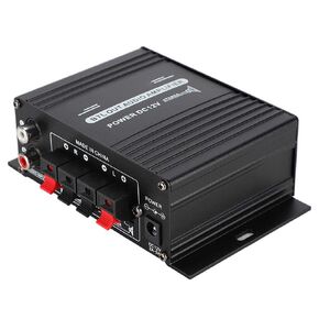 AK170 Mini Power Amplifier 20W+20W 47K Resolution 12V Power Amplifier with Low Distortion Rate for Audio Adopt High Grade Woven Aluminum Alloy Process.