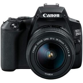 Canon EOS 250D (Rebel SL3) DSLR Camera w/ 18-55m DC Lens (Renewed)