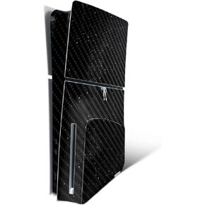 MightySkins Carbon Fiber Skin for PS5 Playstation 5 Slim Disc Edition Console Only - Gravity Protective, Durable Textured Carbon Fiber Finish Easy to Apply Made in The USA