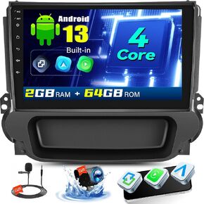 2+64G Android 13 Car Stereo for Chevrolet Chevy Malibu 2009-2014 with Wireless CarPlay Android Auto, 9" Touchscreen in Dash GPS Radio with WiFi Mirror Link Bluetooth FM RDS EQ SWC Backup Camera in Kuwait