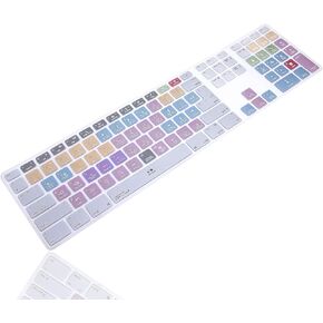 الإنجليزية سيليكون Avid Pro Tools اختصارات Hotkey غطاء لوحة المفاتيح الجلد لـ iMac G6 MB110LL/B MB110LL/A A1243 لوحة المفاتيح مع لوحة مفاتيح رقمية (إصدار الولايات المتحدة والاتحاد الأوروبي)
