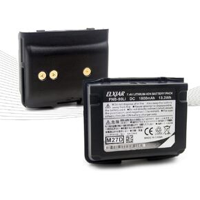 elxjar (2-Pack) 7.4V 1800mAh Li-ion Two-Way Radio Battery Replacement for Yaesu FNB-58 FNB-58Li FNB-80 FNB-80Li VX-5 VX-5RS VX-6 VX-6R VX-6R/E VX-7R VX-7RB VXA-700 VXA-710