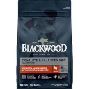 Blackwood Complete & Balanced Diet Dry Dog Food, Lamb Meal & Chicken Meal with Ancient Grains, 24 Pound Bag, Slow Cooked with Vitamins & Minerals