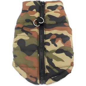 SMALLLEE_LUCKY_STORE New Various Pet Cat Dog Soft Padded Vest Harness Small Dog Clothes Green Camouflage, Model:BFL049-Green-XS, XS(Chest 11.0" Back 9.0")