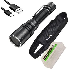 Fenix HT30R 1640 Yards Ultra Long Beam Throw Rechargeable LEP Tactical Flashlight with EdisonBright Accessory Carrying case