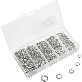 Fishing Split Rings Kit: 250pcs Heavy Duty Steel Fishing Lure Making Ring Fishing Hook Connector Tackle