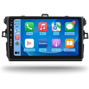 داسايتا 9 "Carplay ستيريو لتويوتا كورولا 2007 2007 2008 2009 2010 2011 لاسلكي أندرويد سيارة راديو شاشة تعمل باللمس رئيس وحدة بلوتوث مرآة رابط راديو FM in Kuwait