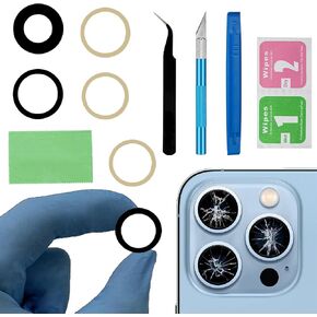 for iPhone 13 Pro and 13 Pro Max Back Camera Lens Glass Replacement, MrR.OMW Rear Camera Glass Replacement with Repair Tool Kit