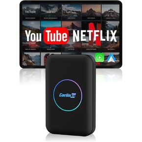 محول Android Box CarlinKit اللاسلكي CarPlay. سهل التشغيل، التوصيل والتشغيل، تحويل السلك إلى لاسلكي، دعم مقاطع الفيديو Netflix، YouTube، إلخ، نظام Android 3 في 1 CarPlay Android Auto Dongle(LITE) in Kuwait