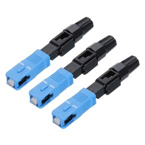 MECCANIXITY SC UPC Fiber Optic Quick Connector, Single Mode Embedded SC Fiber Optic Fast Connectors Adapter for CATV Network, Pack of 10