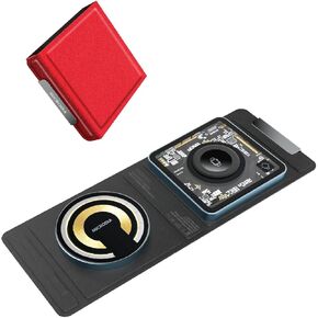 Visi Portable Foldable Qi Wireless Charging Pad with Ambient Lighting (Red/Black, Visi-Duo 18W)