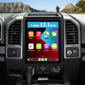 Android 13 [4G+64G] Car Stereo Radio Compatible for Ford F150 2015-2021, 12.1 Inch Wireless CarPlay Android Auto Head Unit Built-in DSP Bluetooth WiFi SWC GPS