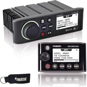 Fusion MS-RA70N Marine Entertainment System with Bluetooth & NMEA 2000 + Fusion MS-NRX300 IPX7 NMEA 2000 Wired Remote