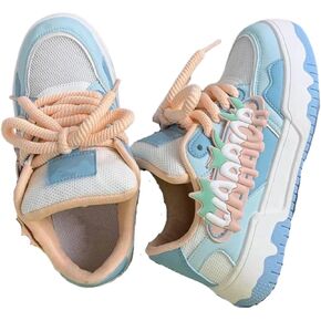 Kawaii Platform Shoes - Chunky Sneakers for Women, Breathable Mesh Platform Shoes, Aesthetic Shoes, Alphabet Elements