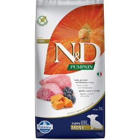 Farmina N&D Dog Dry Puppy Grain Free Pumpkin Mini Lamb & Blueberry 15.4 Pounds