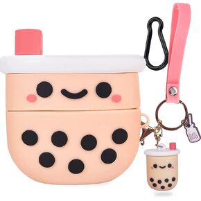 AirPods Pro 2 Case Cute with Boba Keychain,AirPods Pro 2nd Generation Case Cover 2022,Pink Boba Tea AirPod Pro 2 Cases Only Cute AirPods Pro 2Case for Girls Women (AirPod Pro 2 Case)